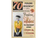 70th Birthday Card, Woman with a bouquet of flowers, 13x20,5 cm